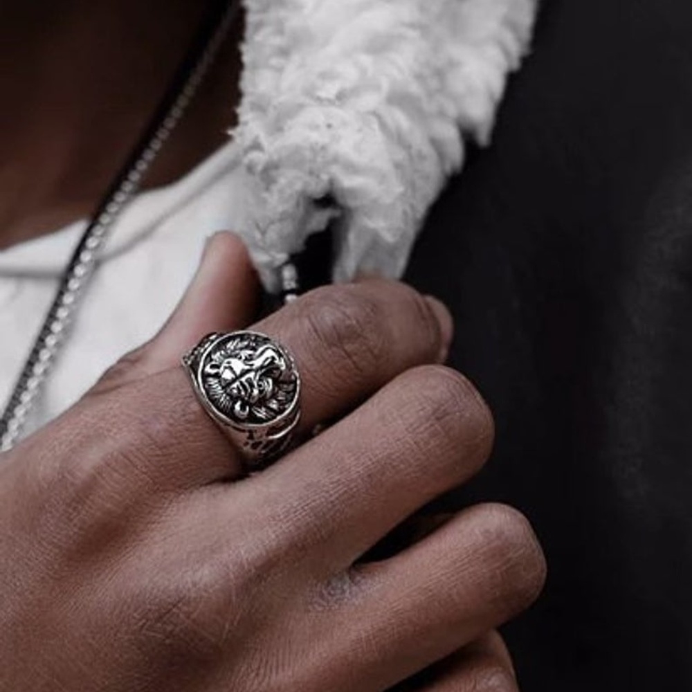 Lion Head Rings Heavy Metal Rock Punk Style